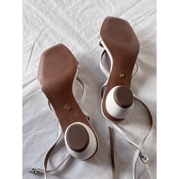 RAYE Horizon Heels White Sandals Leather - Picture 6 of 7